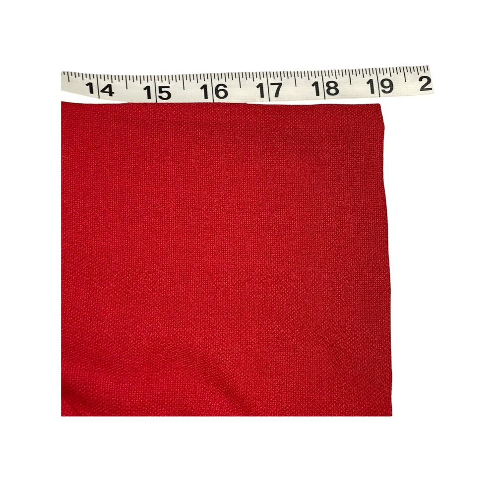 R&K Originals Top Women's 14 Red Polyester Short Sleeve Button Front Classic - Picture 7 of 7